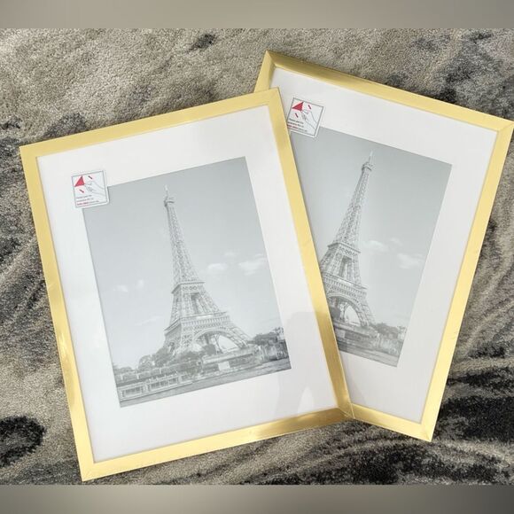 11x14 Picture Frame Set of 2, Display Pictures 8x10 with Mat or 11x14 WithoutMat - Picture 10 of 12
